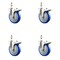 Service Caster 5 Inch 316SS Blue Polyurethane Wheel Swivel 3/8 Inch Stem Caster Set Lock Brake SS316TSTTL20S514-PPUB-BLUE-381615-4 - alternate 1